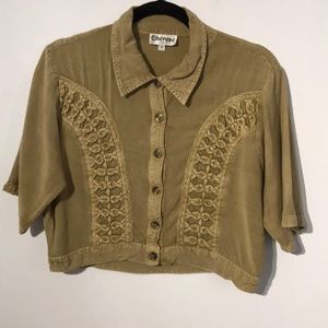 Vintage boho cropped top